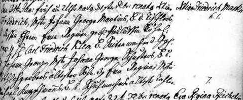 Taufeintrag von Christian Friedrich Martin vom 01.02.1796