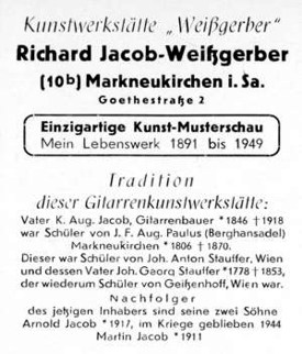 Postkarte von Richard Jacob Weißgerber (1949)