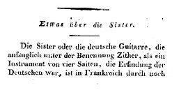 Christian Gottlieb Scheidler: Etwas über die Sister. In: Allgemeine Musikalische Zeitung, Jg. IV, 21.10.1801, Sp. 60